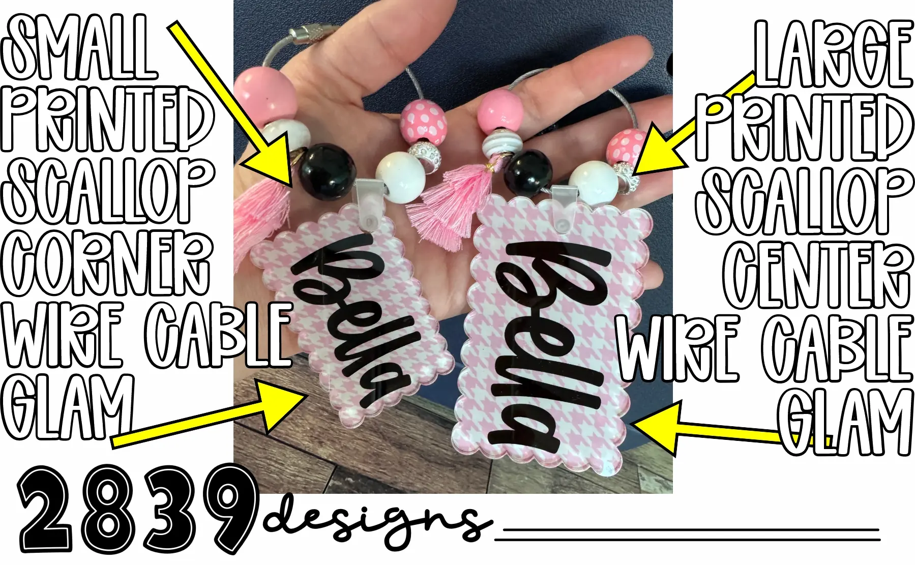 Acrylic Bag tag *Sweet Girl Collection* 30 patterns to choose from - Image 5