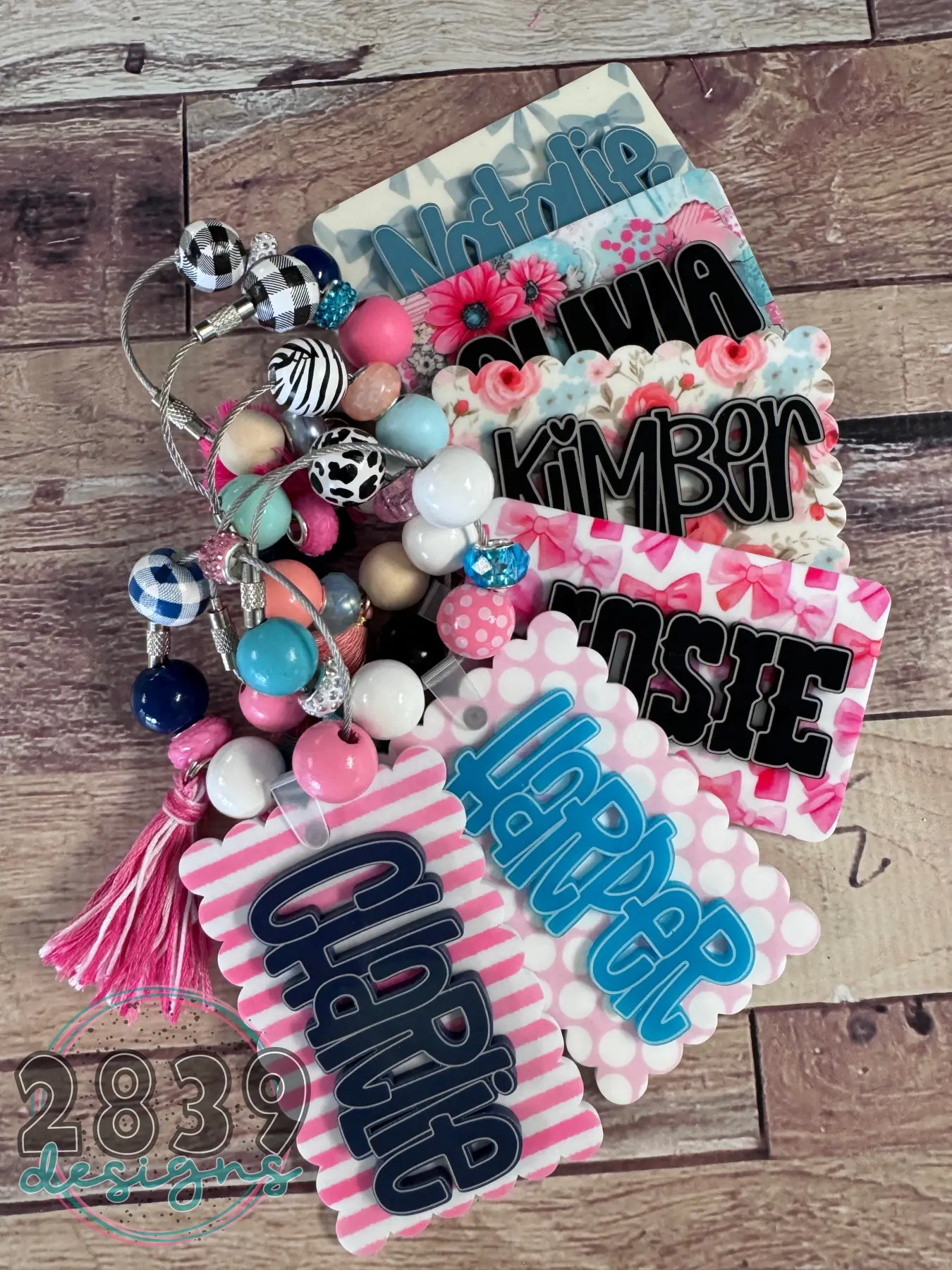 Acrylic Bag tag *Sweet Girl Collection* 30 patterns to choose from - Image 9