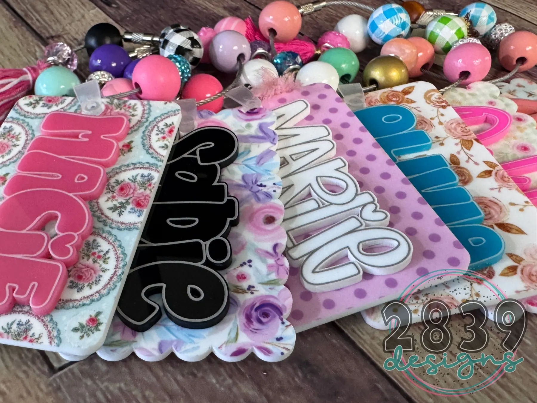 Acrylic Bag tag *Sweet Girl Collection* 30 patterns to choose from - Image 10