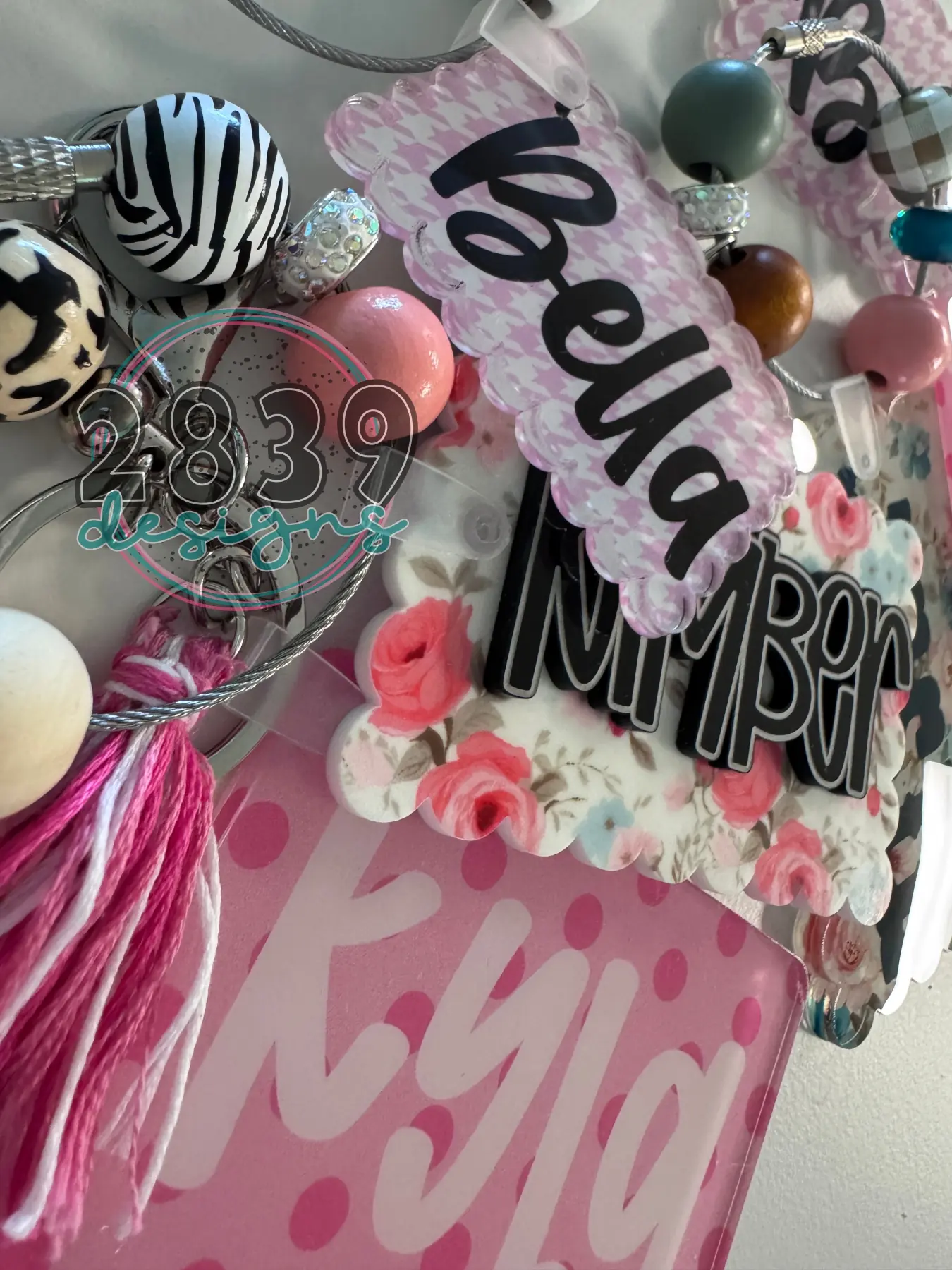 Acrylic Bag tag *Sweet Girl Collection* 30 patterns to choose from - Image 13