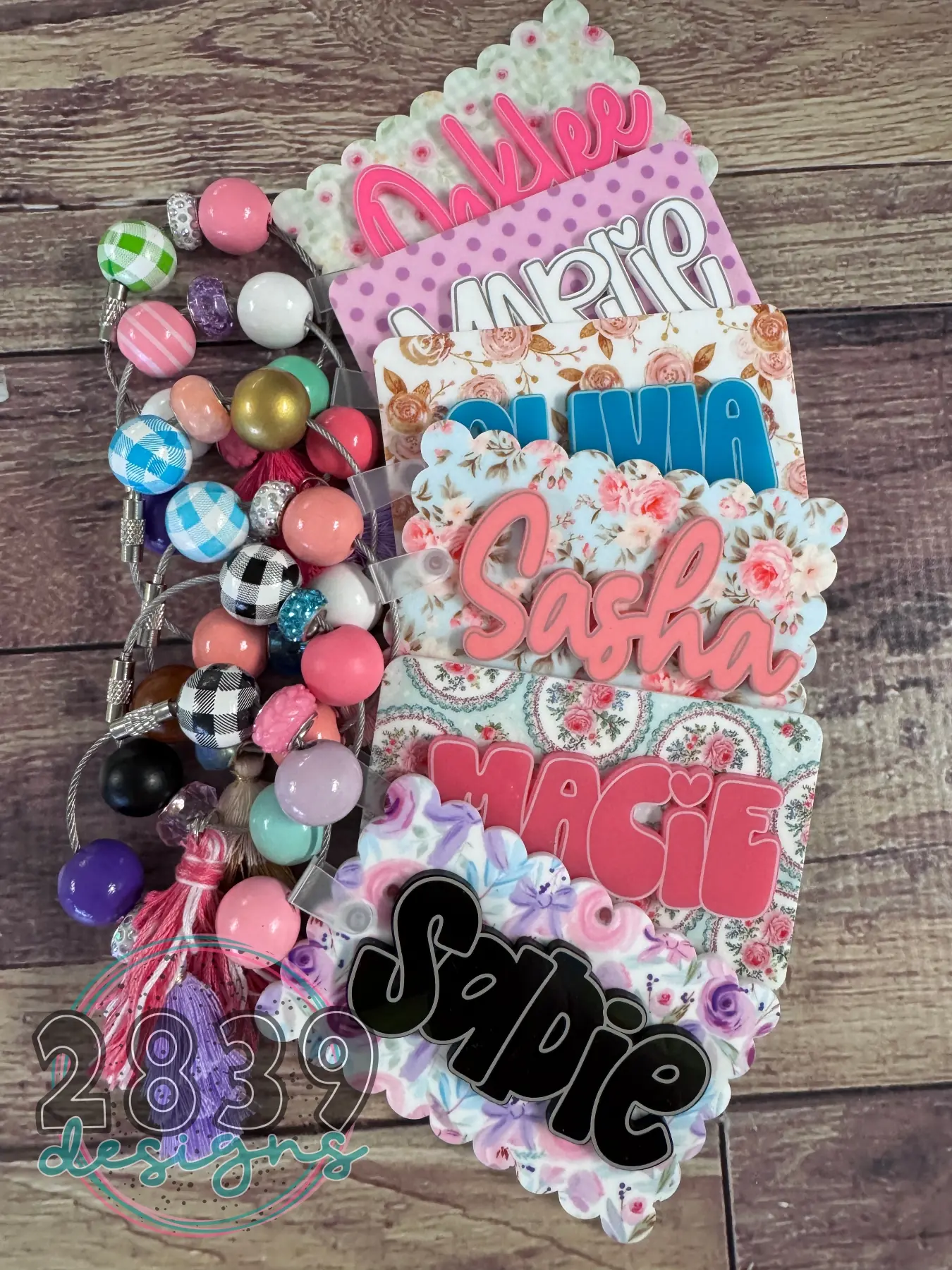 Acrylic Bag tag *Sweet Girl Collection* 30 patterns to choose from - Image 14