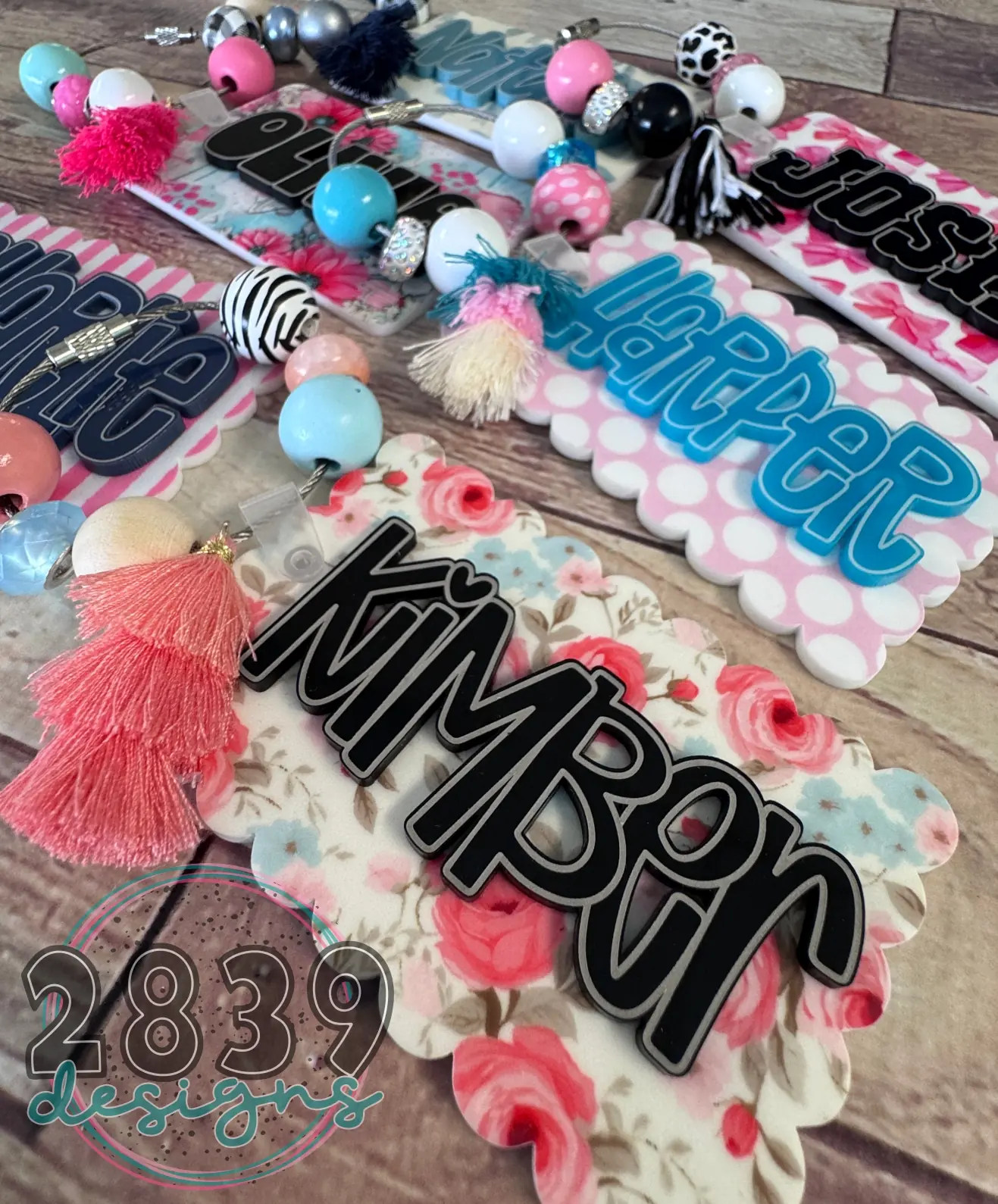 Acrylic Bag tag *Sweet Girl Collection* 30 patterns to choose from - Image 15