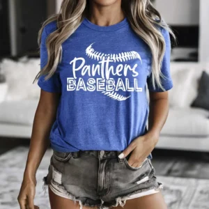 PANTHERS baseball spirit t-shirt, mascot team Spirit wear for baseball, baseball mom shirt, baseball shirt, mom shirt