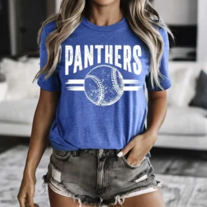 PANTHERS ball mom, Custom spirit t-shirt, mascot team Spirit wear for baseball, great for teachers, softball mom shirt