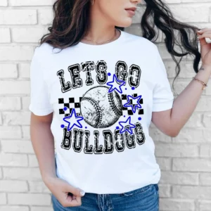 Let's go BULLDOGS baseball Custom spirit t-shirt, mascot team Spirit wear for baseball, great for teachers, baseball mom shirt, SOFTBALL MOM
