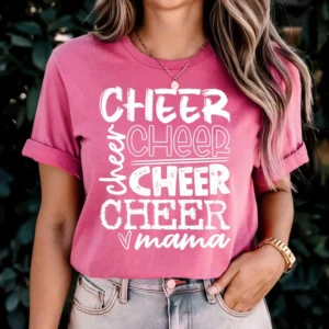 Cheer mama Custom spirit t-shirt, mascot team Spirit wear for baseball, great for moms, cheer mom shirt, cheerleader