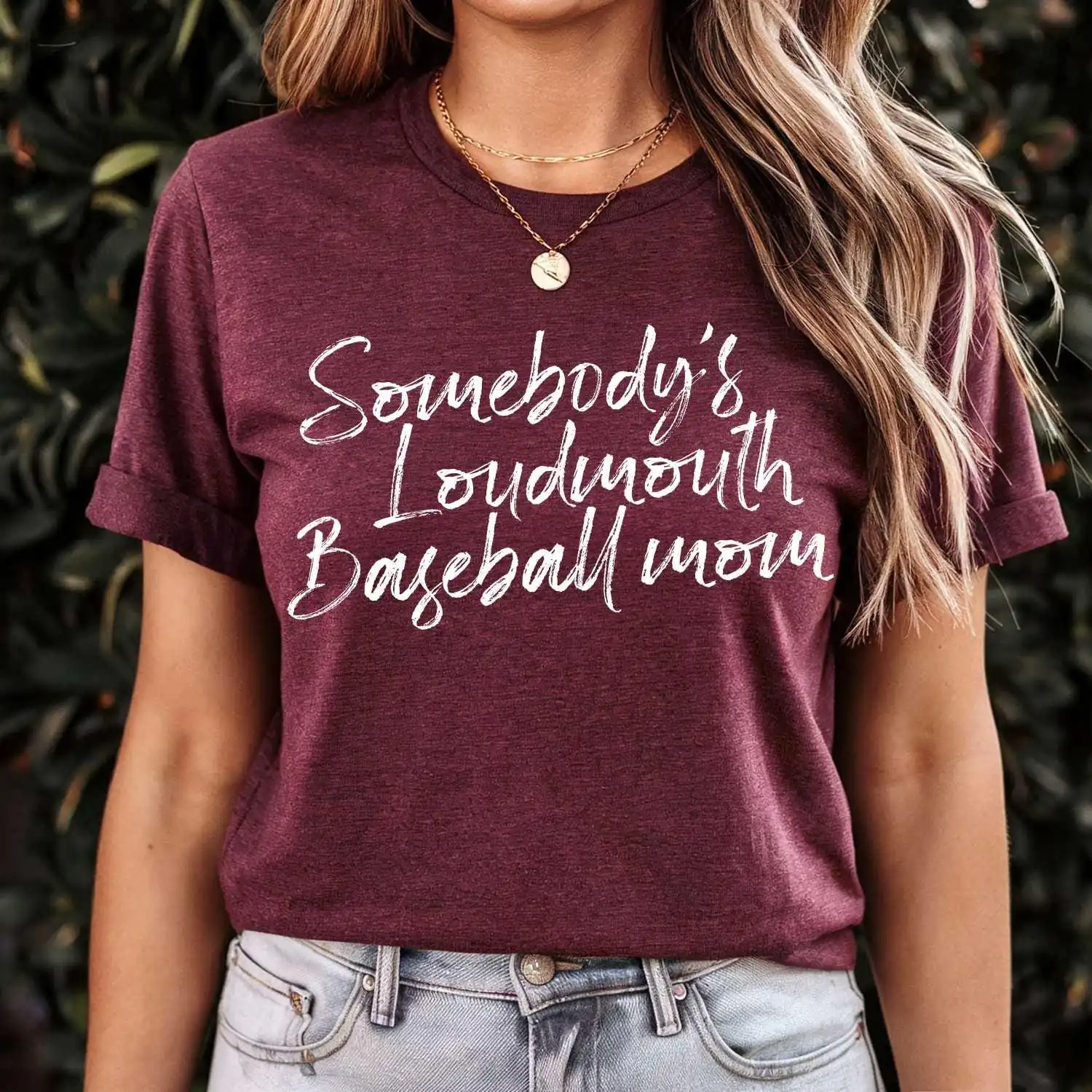 Somebodys loud mouth baseball mom Custom spirit t-shirt, mascot team Spirit wear for baseball, great for coach, mom shirt, baseball shirt