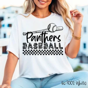 PANTHERS baseball Custom spirit t-shirt, mascot team Spirit wear for baseball, great for teachers, baseball mom shirt