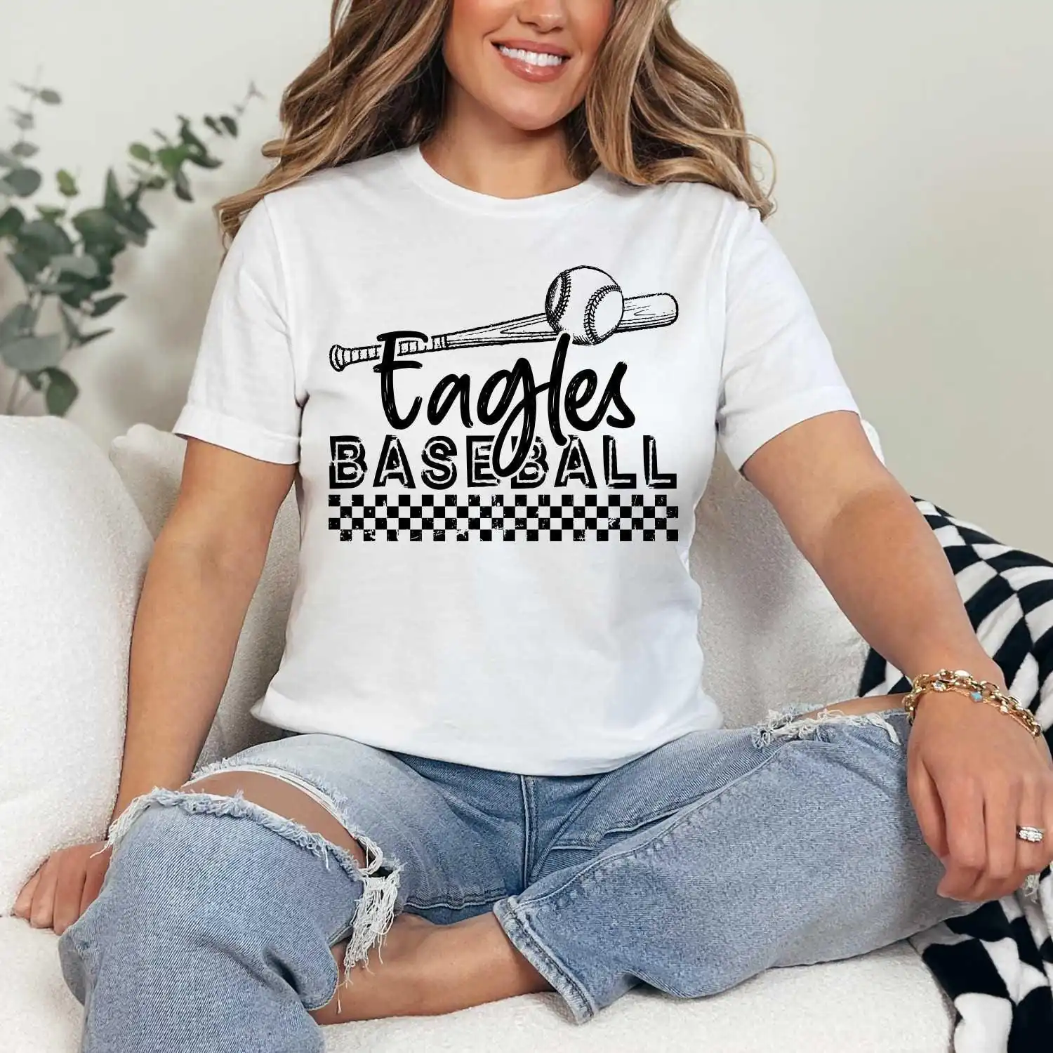 EAGLES baseball Custom spirit t-shirt, mascot team Spirit wear for baseball, great for teachers, baseball mom shirt