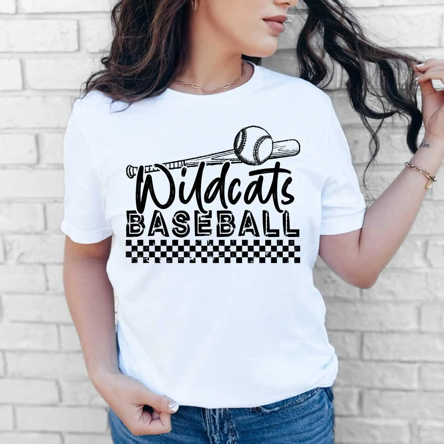 WILDCATS baseball Custom spirit t-shirt, mascot team Spirit wear for baseball, great for teachers, baseball mom shirt