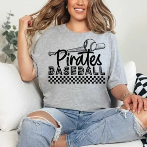 PIRATES baseball Custom spirit t-shirt, mascot team Spirit wear for baseball, great for teachers, baseball mom shirt