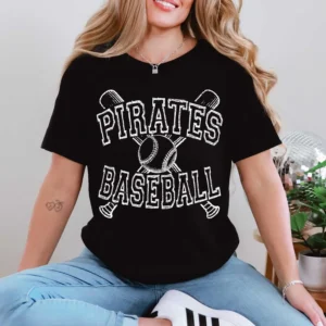 Let's go PIRATES baseball Custom spirit t-shirt, mascot team Spirit wear for baseball, great for teachers, baseball mom shirt,