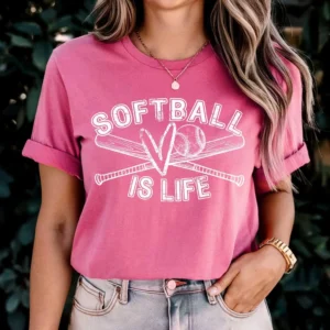 Softball is life Custom spirit t-shirt, mascot team Spirit wear for softball, softball mama, custom softball shirt, softball mama