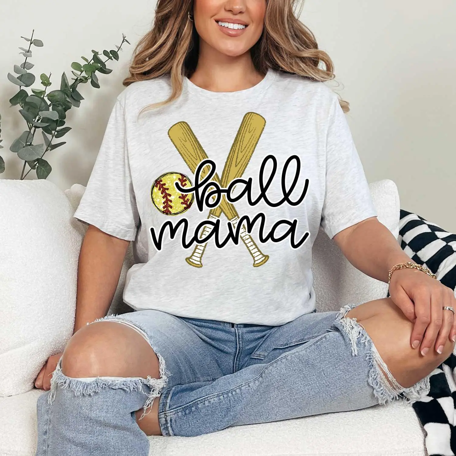 Softball mama softball t-shirt, team spirit mascot shirt, Spirit wear for softball, polka dot, softball shirt