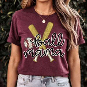 Baseball mama baseball t-shirt, team spirit mascot shirt, Spirit wear for softball, polka dot, baseball shirt