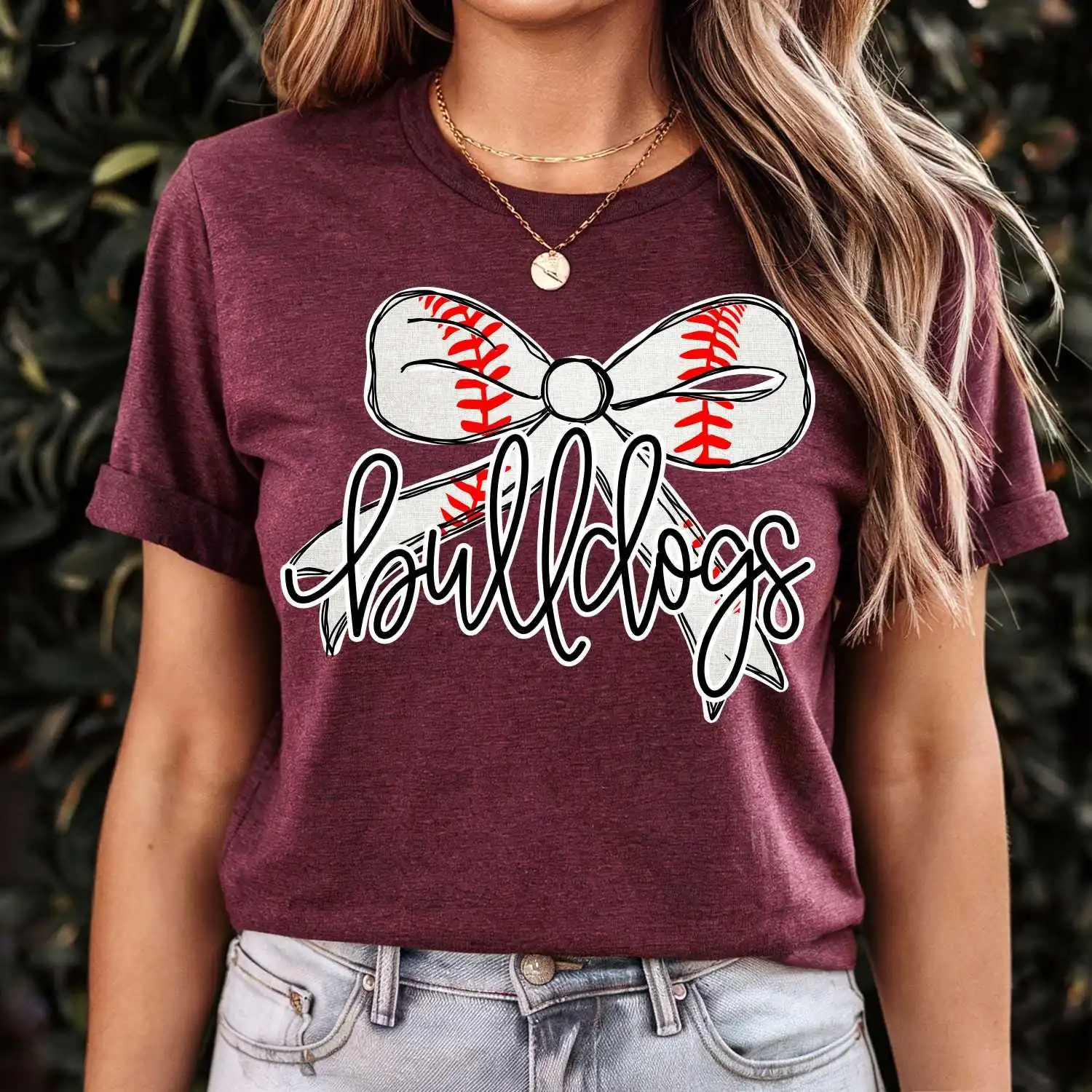 BULLDOGS baseball, team spirit mascot shirt, Spirit wear for baseball, baseball bow, polka dot, great for teachers, baseball mom shirt