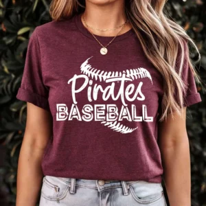 PIRATES baseball spirit t-shirt, mascot team Spirit wear for baseball, baseball mom shirt, baseball shirt, mom shirt