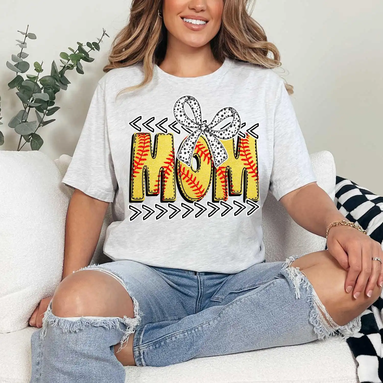 Softball mama softball t-shirt, team spirit mascot shirt, Spirit wear for softball, polka dot, softball shirt