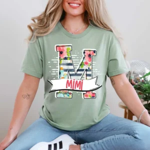 Mimi personalized initial shirt, Mothers Day gift, New mom shirt, Grandma shirt, Custom mothers day gift, Mimi t-shirt