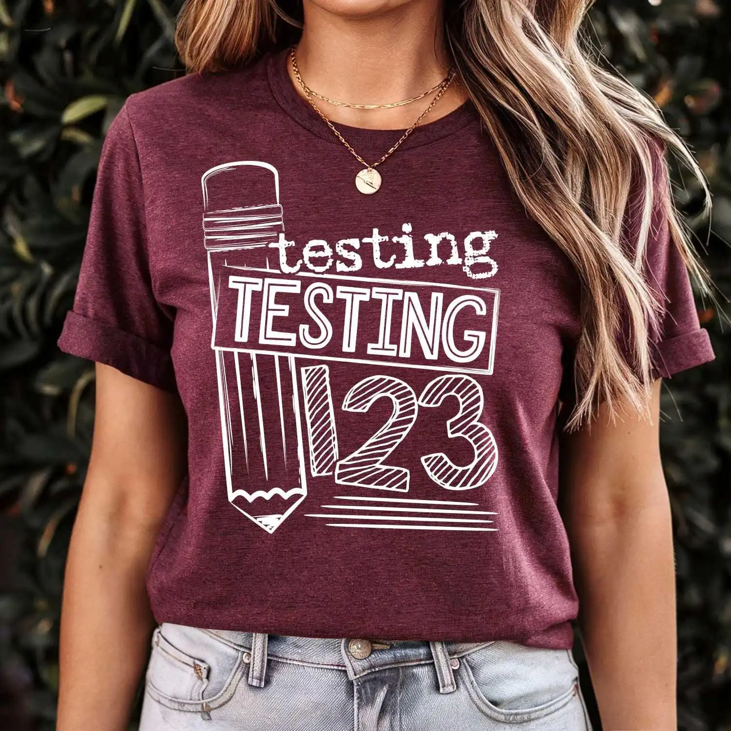Testing testing teacher t-shirt, Teacher shirt, Kindergarten teacher shirt, Back to school, school shirt, Librarian shirt, paraprofessional