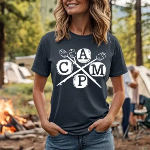 Camp t-shirt, Camping shirt, smores, outdoors, camping adventures, vacation shirt, family vacation shirt, summer camp shirt, summer shirt