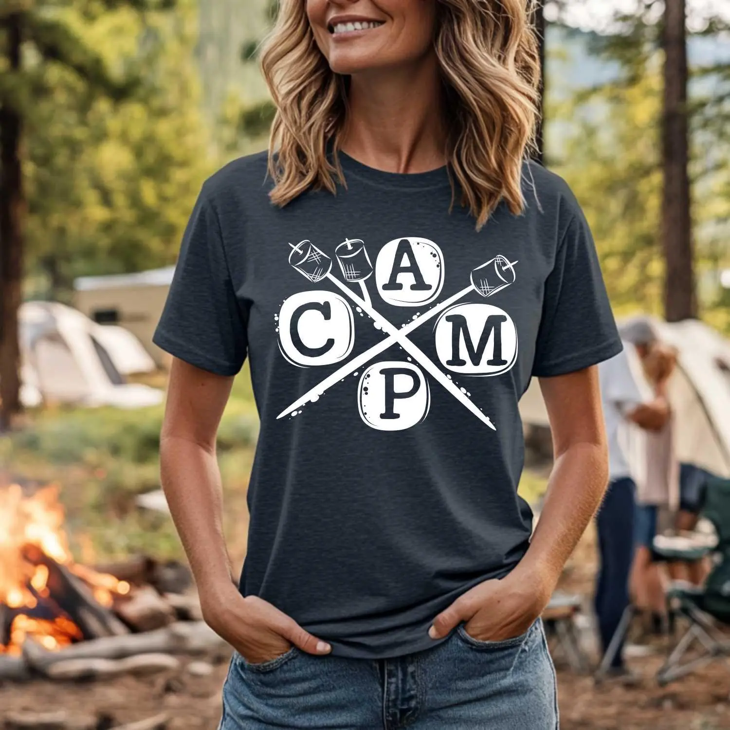 Camp t-shirt, Camping shirt, smores, outdoors, camping adventures, vacation shirt, family vacation shirt, summer camp shirt, summer shirt