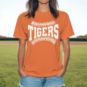 TIGERS baseball spirit t-shirt, mascot team Spirit wear for baseball, baseball mom shirt, baseball shirt, mom shirt