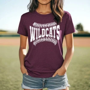 WILDCATS baseball spirit t-shirt, mascot team Spirit wear for baseball, baseball mom shirt, baseball shirt, mom shirt