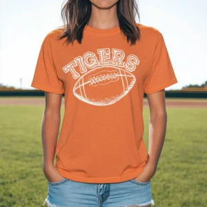 TIGERS football spirit t-shirt, mascot team Spirit wear for football, football mom shirt, baseball shirt, mom shirt