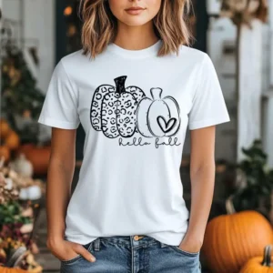 Hello fall pumpkin T-shirt