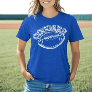COUGARS football spirit t-shirt, mascot team Spirit wear for football, football mom shirt, baseball shirt, mom shirt
