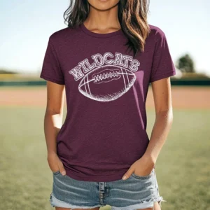WILDCATS football spirit t-shirt, mascot team Spirit wear for football, football mom shirt, baseball shirt, mom shirt