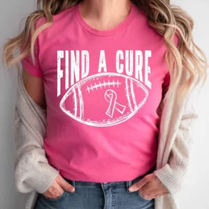 Find a cure football spirit t-shirt, mascot team Spirit wear for football, football mom shirt, baseball shirt, mom shirt