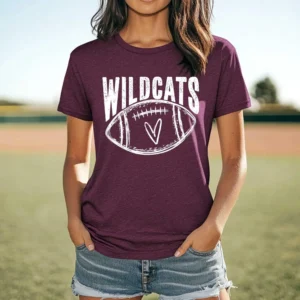 WILDCATS football spirit t-shirt, mascot team Spirit wear for football, football mom shirt, baseball shirt, mom shirt