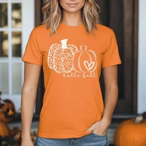Hello fall pumpkin shirt