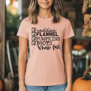 Hello Fall pumpkin spice shirt