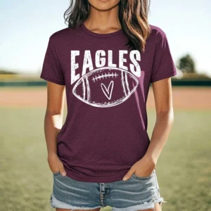 EAGLES football spirit t-shirt, mascot team Spirit wear for football, football mom shirt, baseball shirt, mom shirt