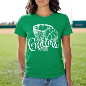 GATORS basketball spirit wear t-shirt, team apparel with custom mascot name, Ball mom shirt