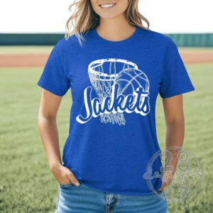 JACKETS basketball spirit wear t-shirt, team apparel with custom mascot name, Ball mom shirt